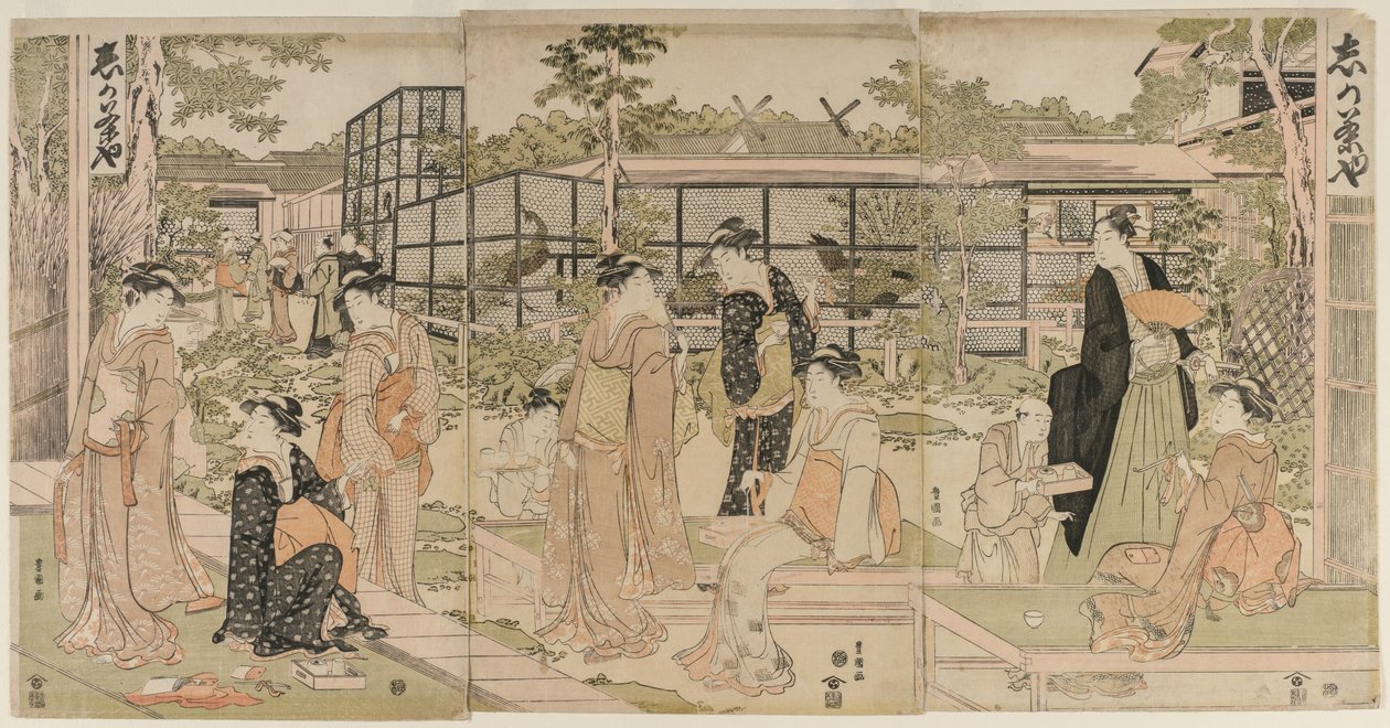 Besøgende på Shika Tea House, begyndelsen af 1790