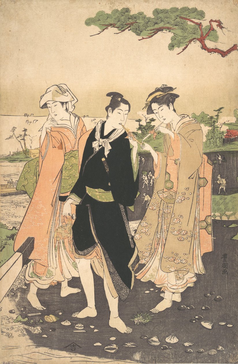 Langs kysten ved Futami. af Utagawa Toyokuni I