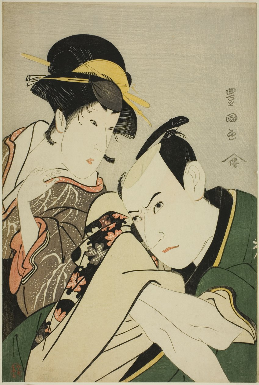 Ichikawa yaozoru tee road f Gen Takebes idé d fejring Kiyota roh tee vej og bølge af Utagawa Toyokuni I