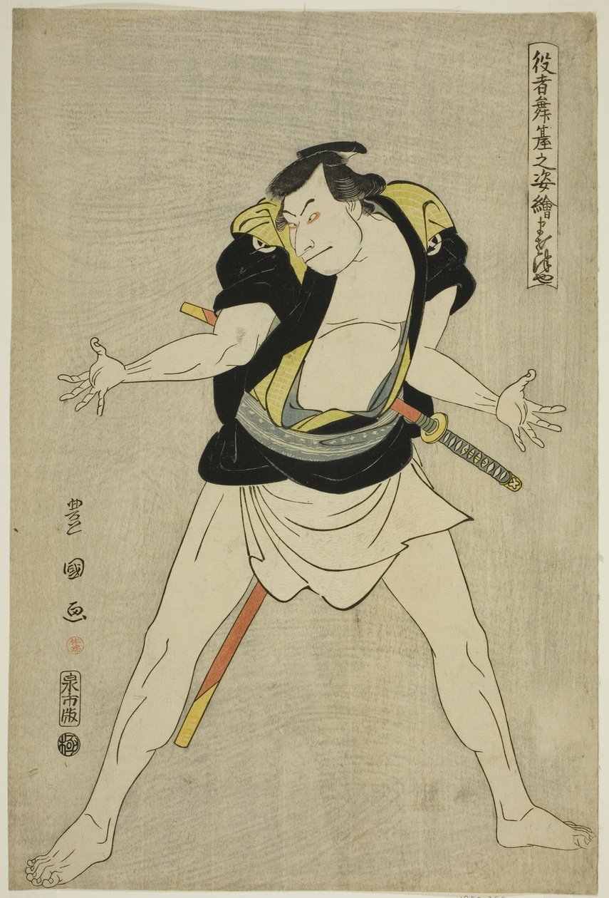 Masatsuya: Otani Oni Ii As Ono Sadakuro, fra tv-serien ” af Utagawa Toyokuni I