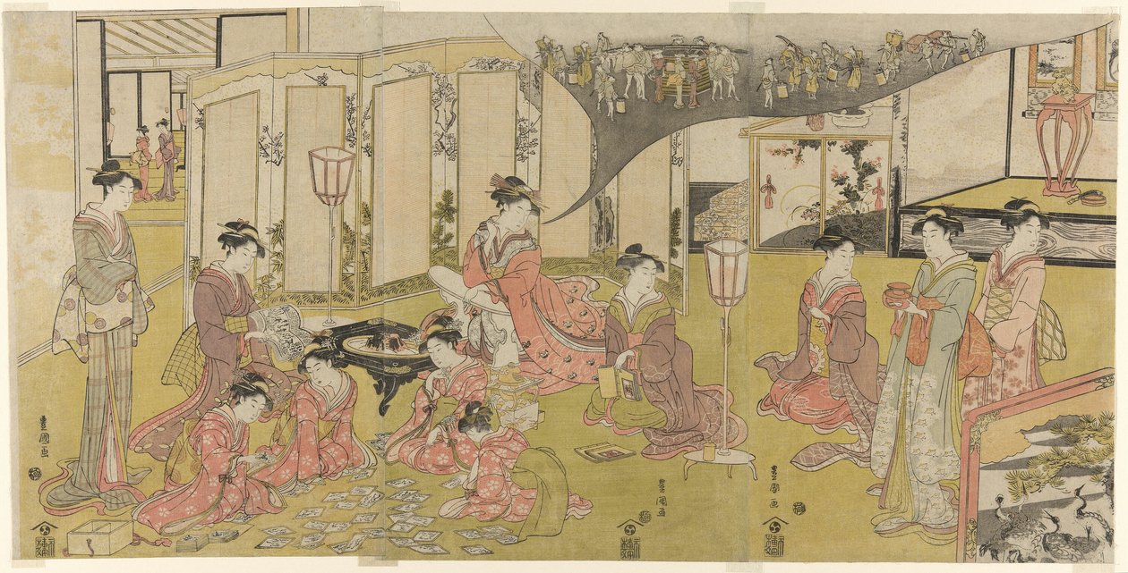 Kortspillet af Utagawa Toyokuni I
