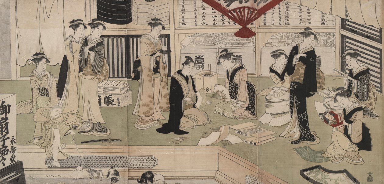 Fan Store Eijud? af Utagawa Toyokuni I