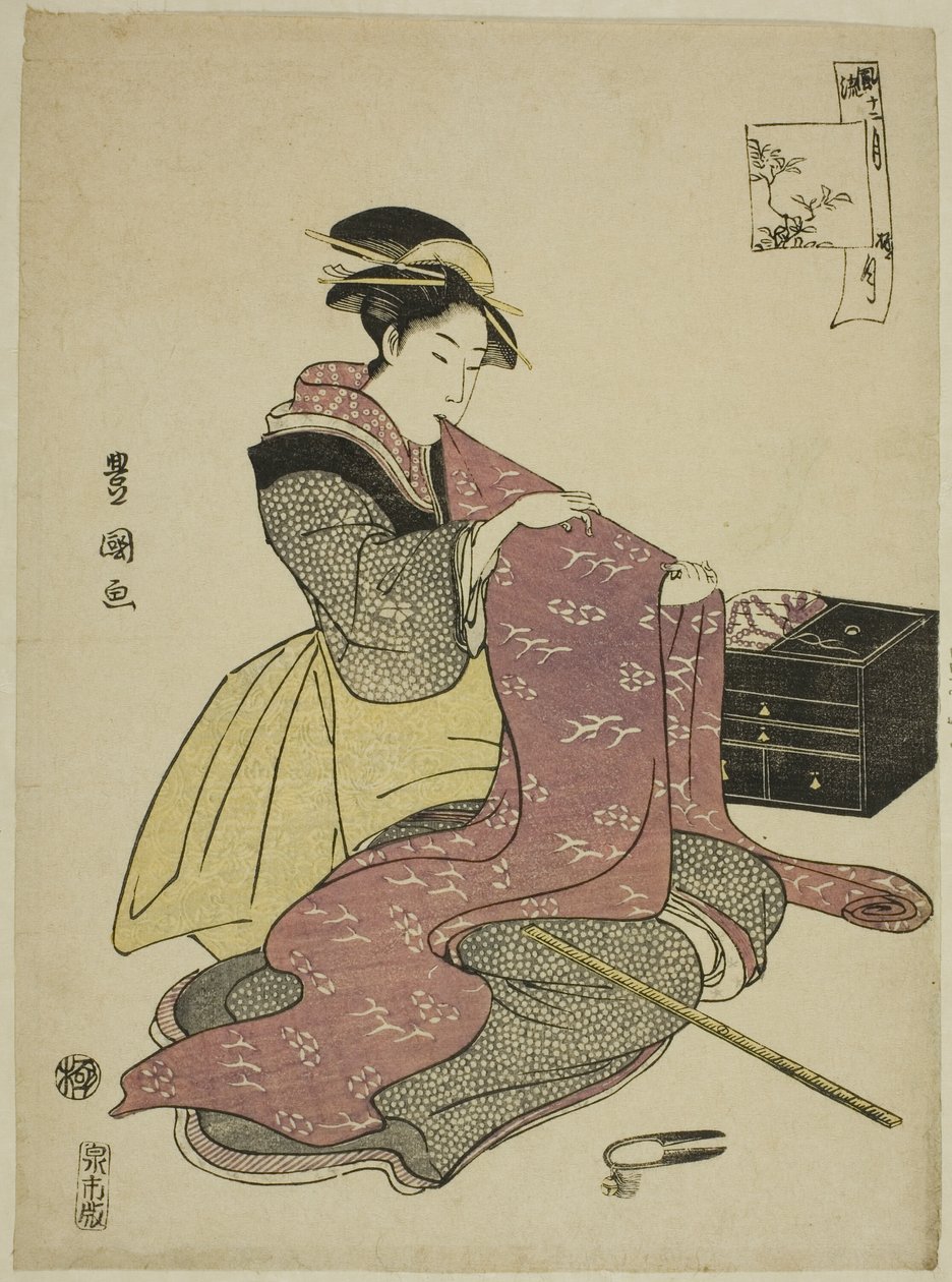 Den tolvte måned (Goku getsu), fra serien "Fashionable Twelve Months (Furyu junikagetsu)" af Utagawa Toyokuni I