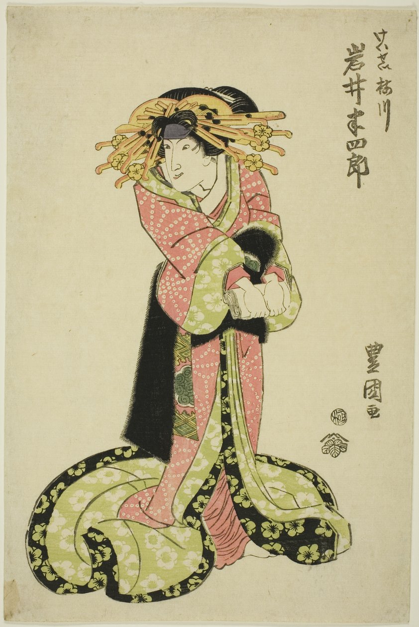 Skuespilleren Iwai Hanshiro som kurtisane af Utagawa Toyokuni I