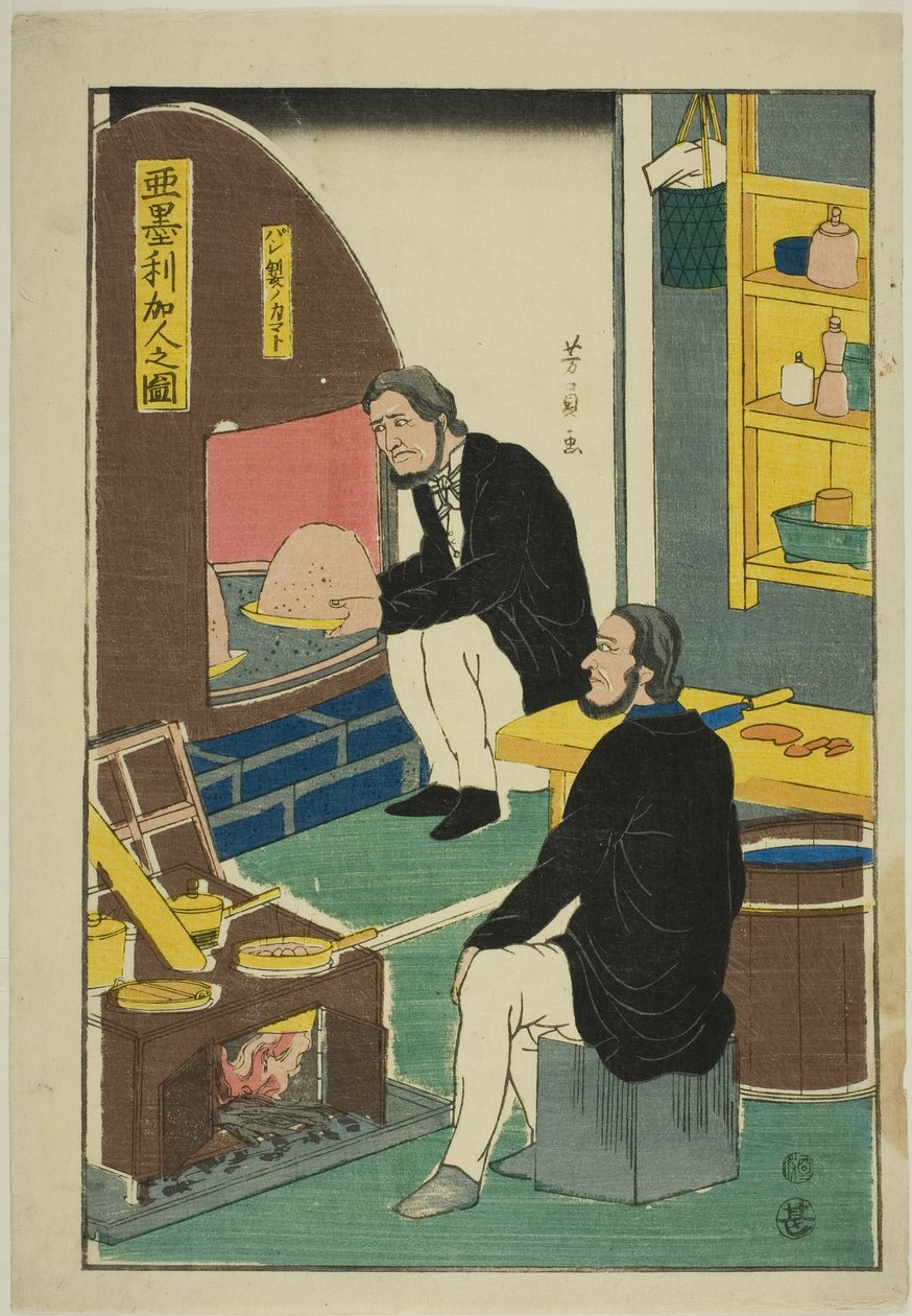 Portrait of Americas: Owen for Bread Making af Utagawa Yoshikazu