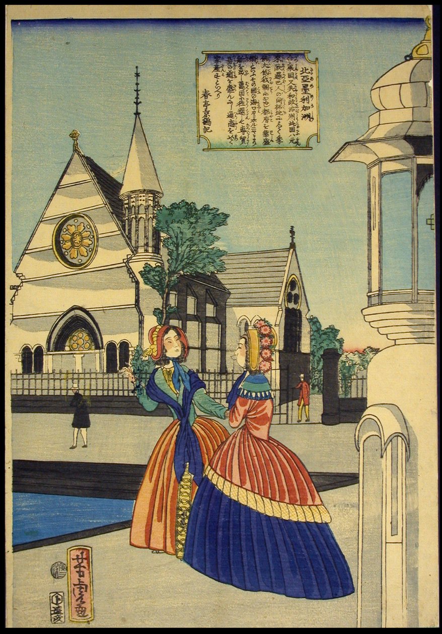 Nordamerika (Kit America) af Utagawa Yoshitora