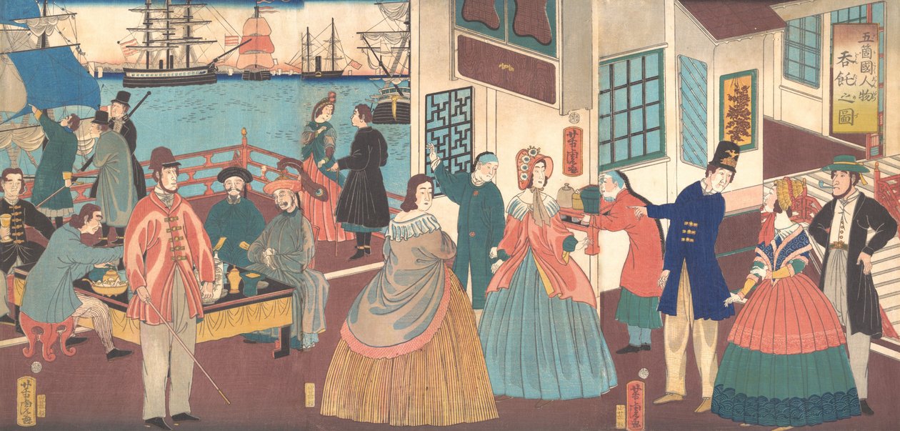 People of the Five Nations, 1861. af Utagawa Yoshitora