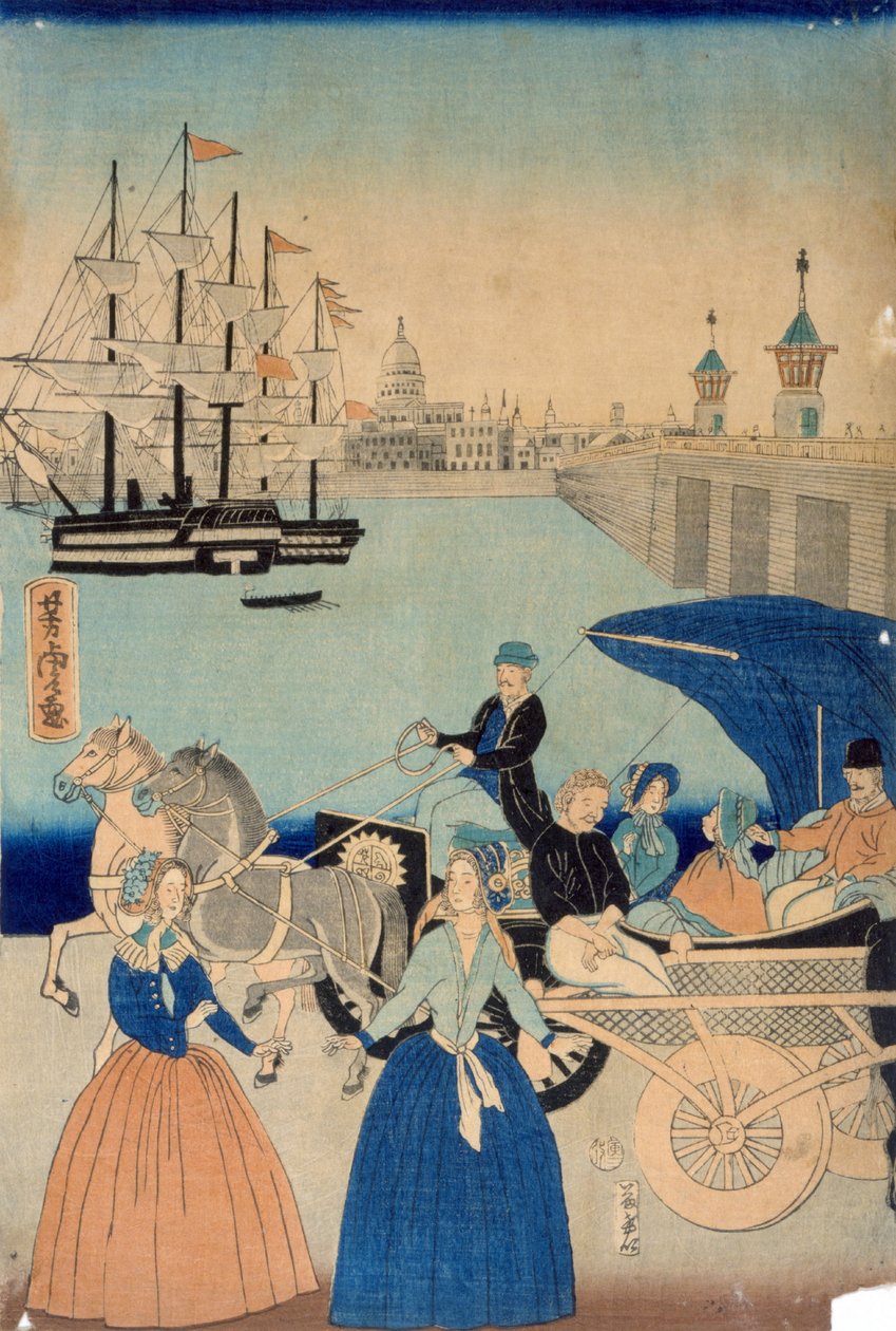 Billede af London, England af Utagawa Yoshitora