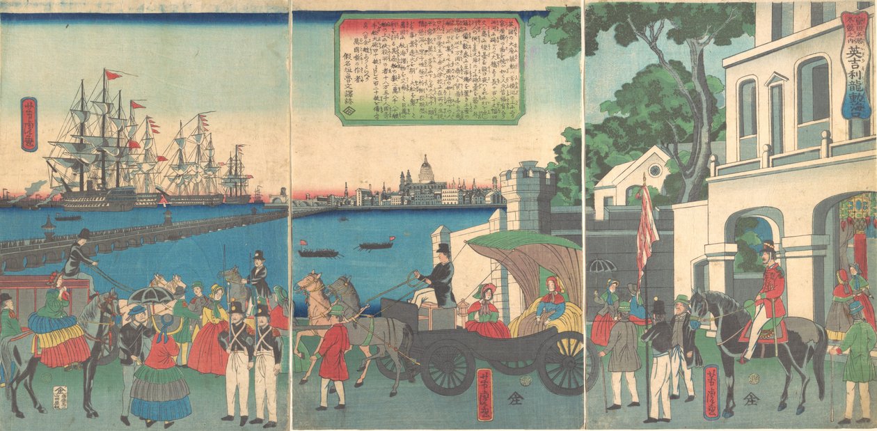 The Port of London England, 2. måned, 1862. af Utagawa Yoshitora