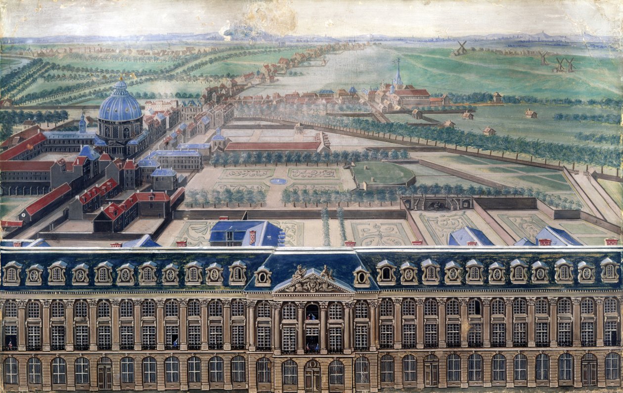 Vestfacade af Place Louis-Le-Grand og Faubourg Saint-Honore, ca. 1705 af V. Antier