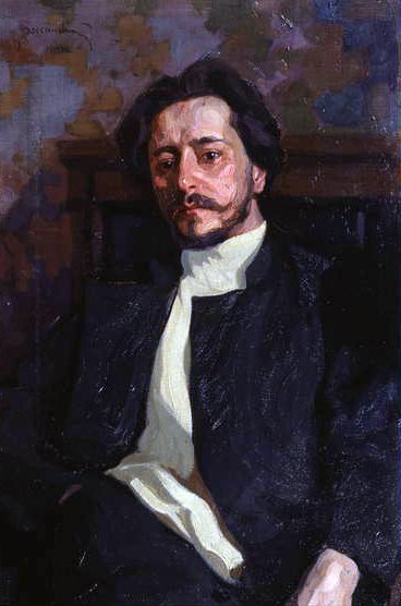Portræt af Leonid Andreyev (1871-1919) 1903 af V.I. Rossinsky