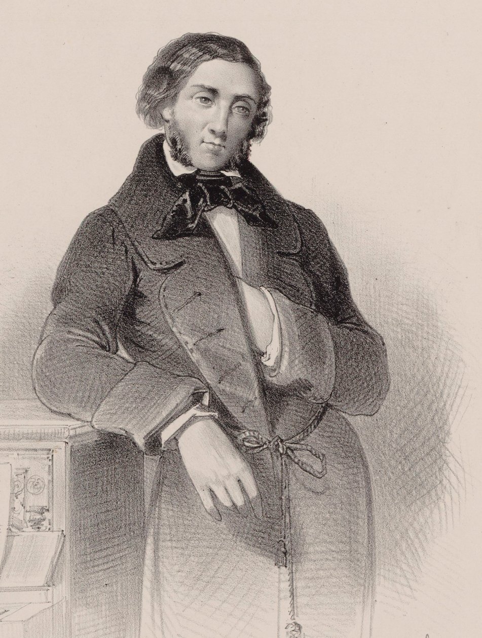 Portræt af pianisten og komponisten Felix Mendelssohn Bartholdy 1809-1847. af V. Guillet
