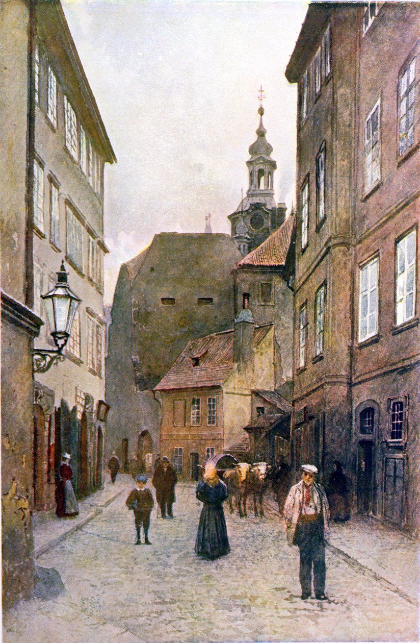 Kozna Ulicka, Prag, illustration fra 