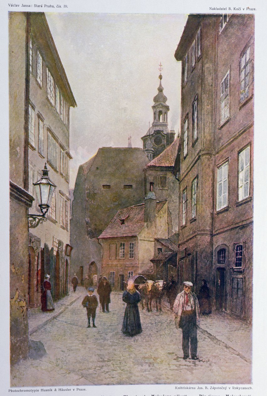 Maiselova Ulice, Prag, illustration fra 