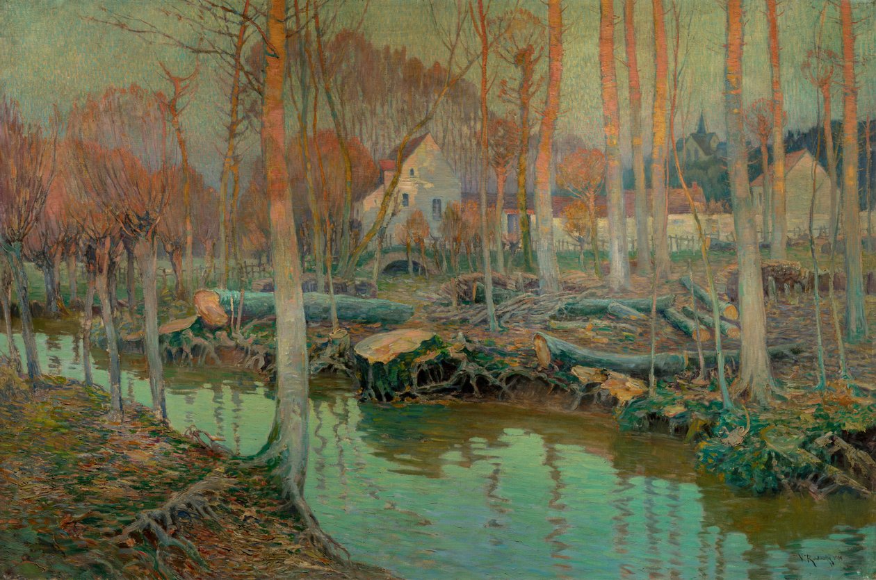 Den gamle mølle i Giverny, 1899 af Vaclav Radimsky