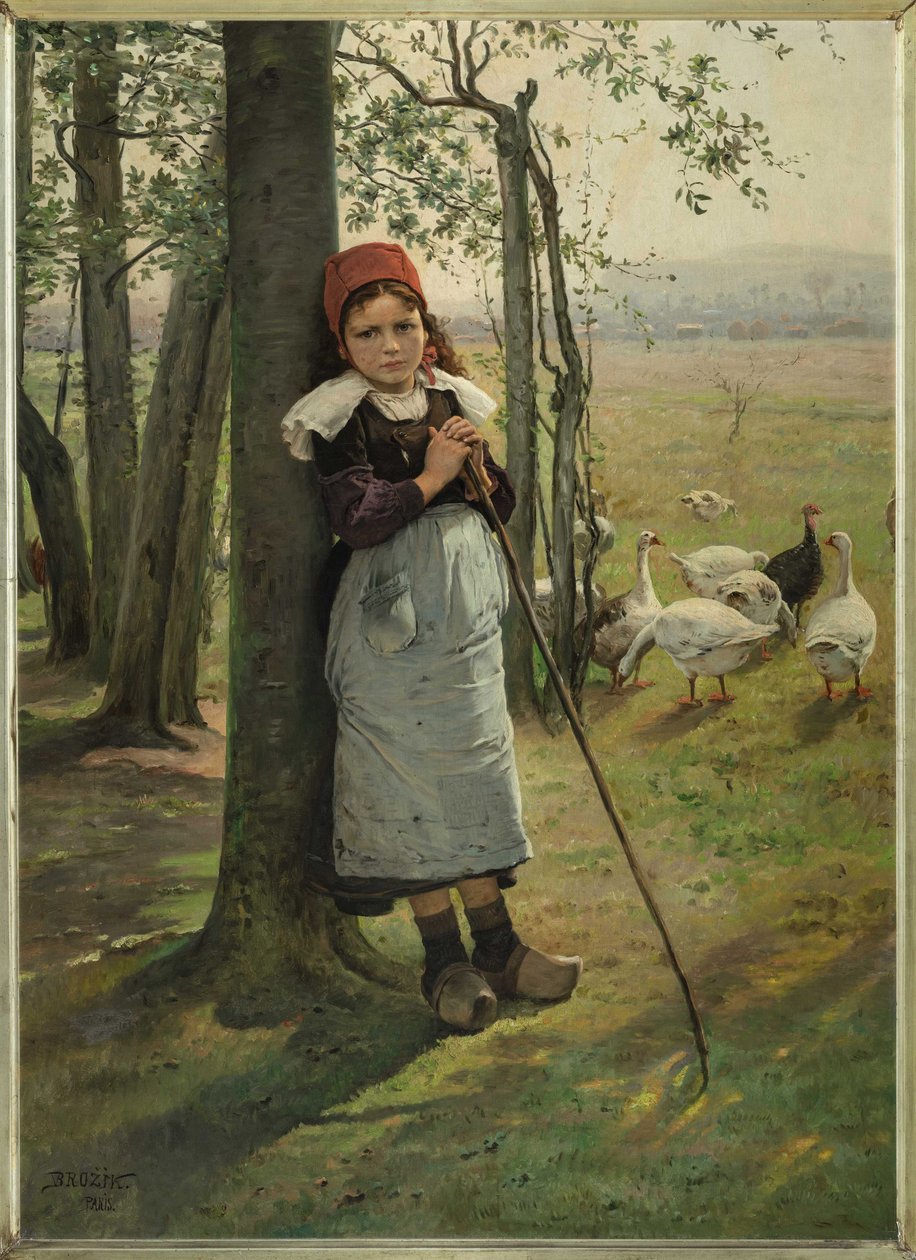 Gåsepigen, ca 1885. af Vaclav Brozik