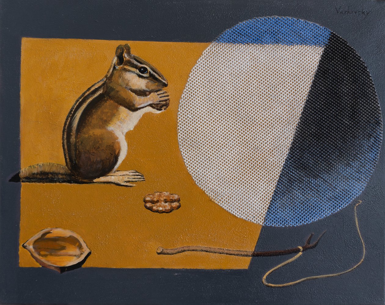 Chipmunk Escape The Trap, 2021 (akryl på lærred) af Vadym Vaskovsky