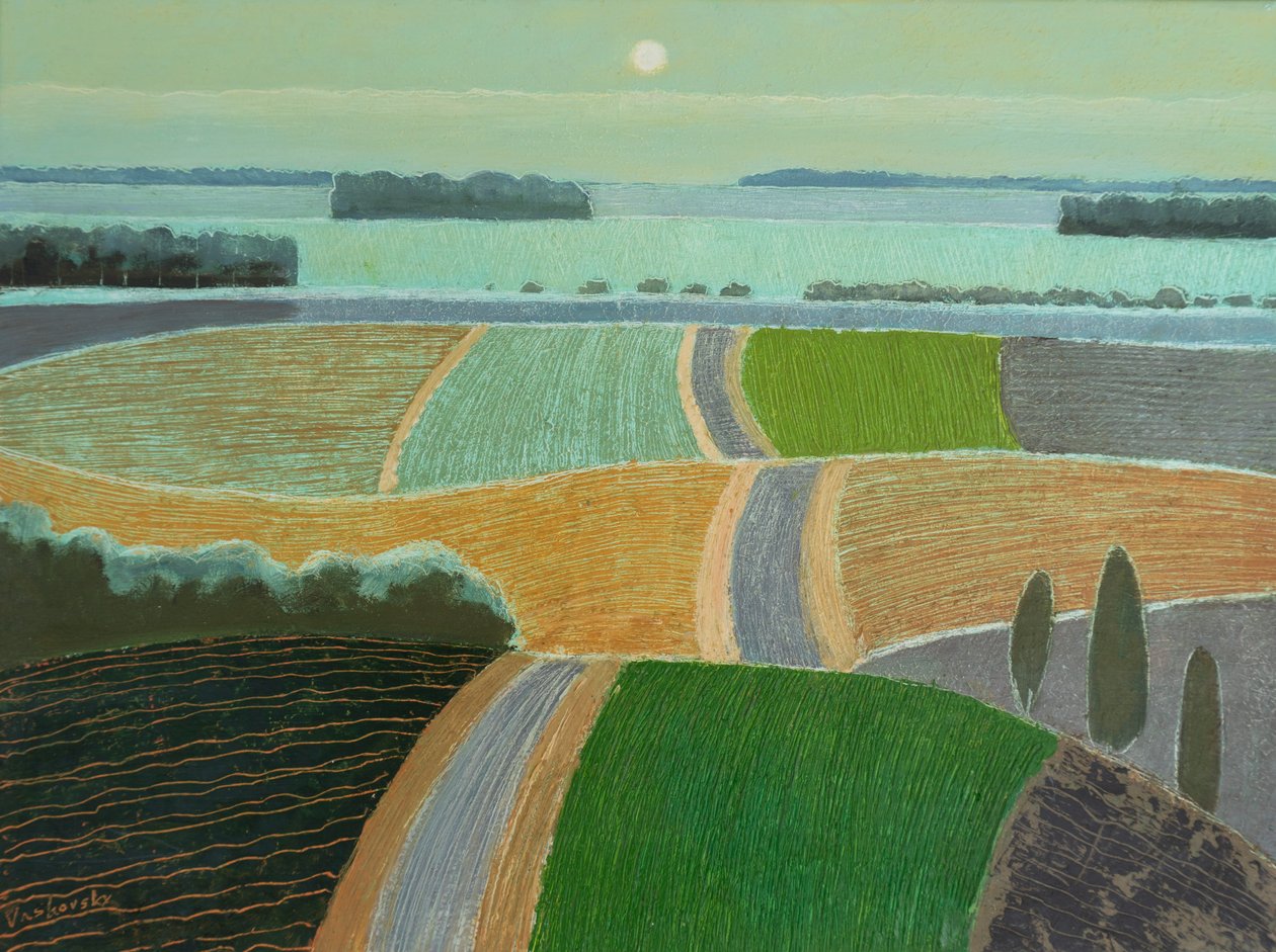 Green Hills Of The County, 2022 (olie på lærred) af Vadym Vaskovsky