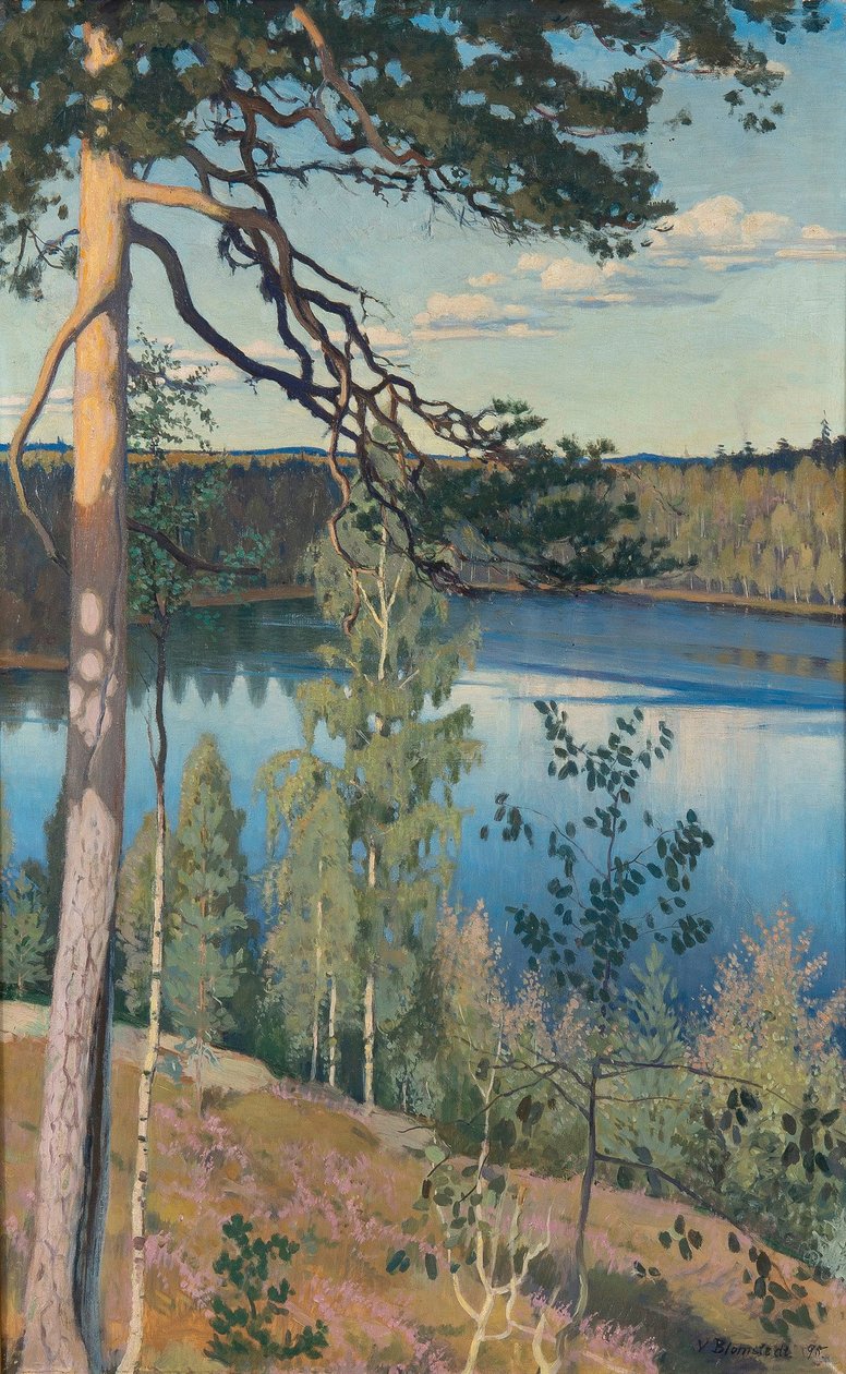 Lake on the Wilderness, 1895 af Väinö Alfred Blomstedt