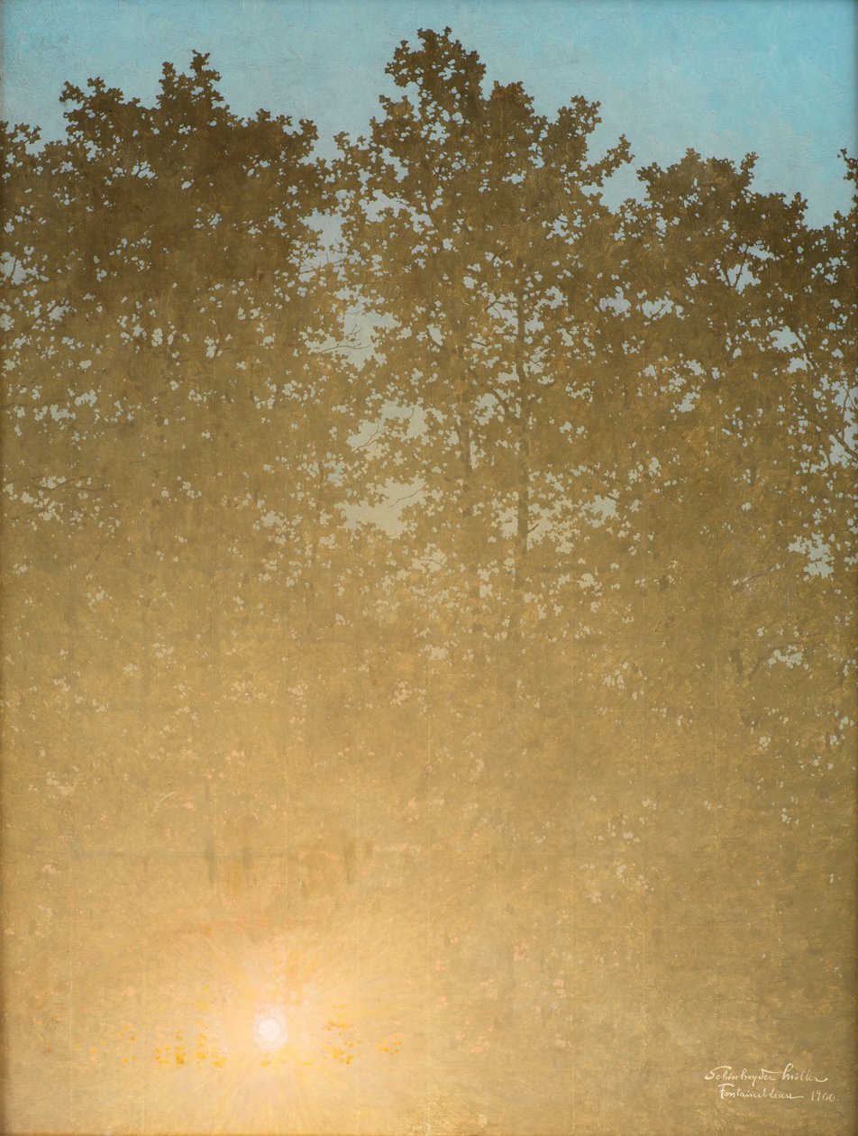 Solnedgang. Fontainebleau af Valdemar Schønheyder Møller