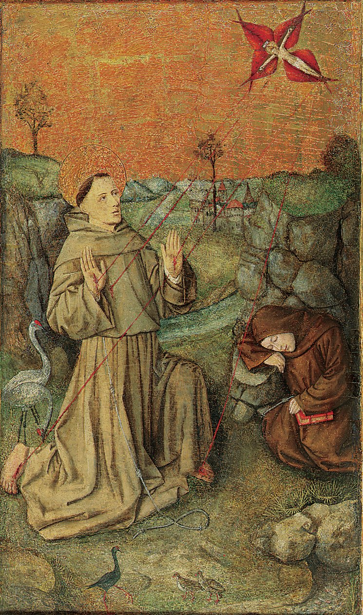 Saint Francis modtager Stigmata, slutningen af det 15. århundrede af Valencian School