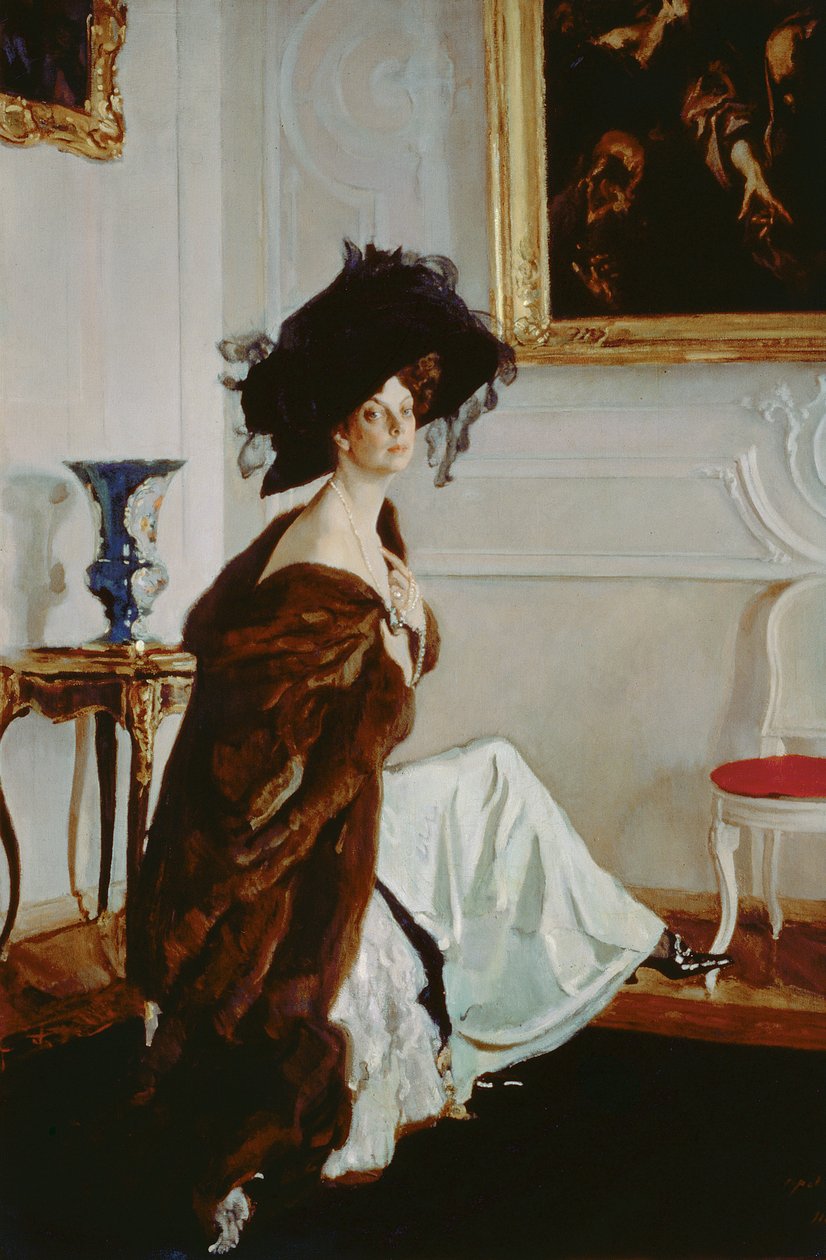 Portræt af prinsesse Olga Konstantinovna Orlova (1872-1923) 1911 af Valentin Aleksandrovich Serov
