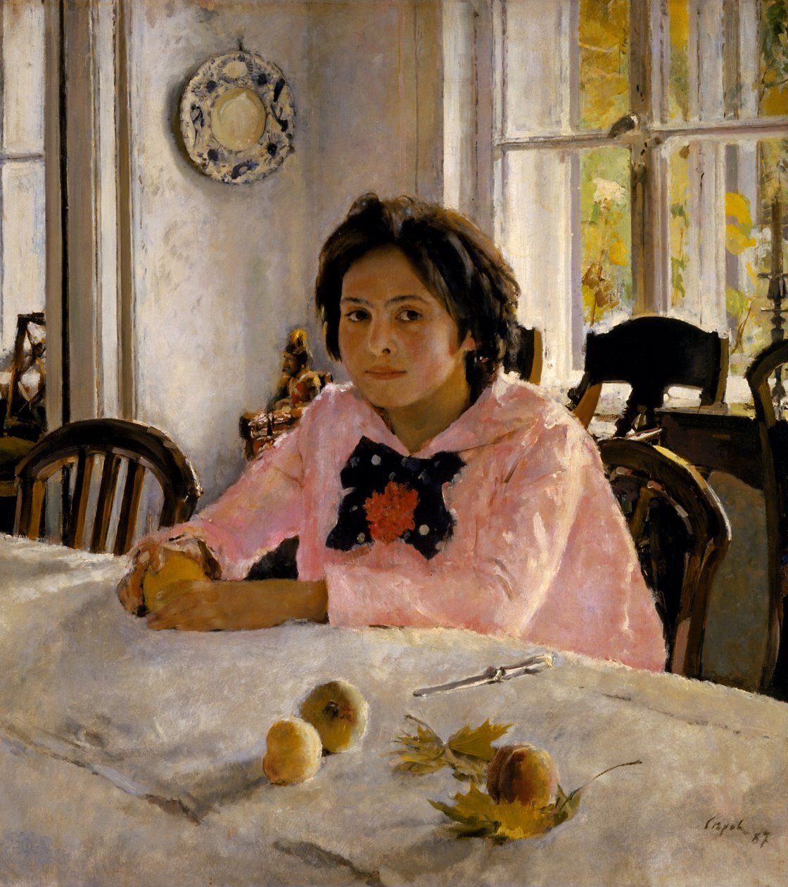 Pige med ferskner af Valentin Aleksandrovich Serov