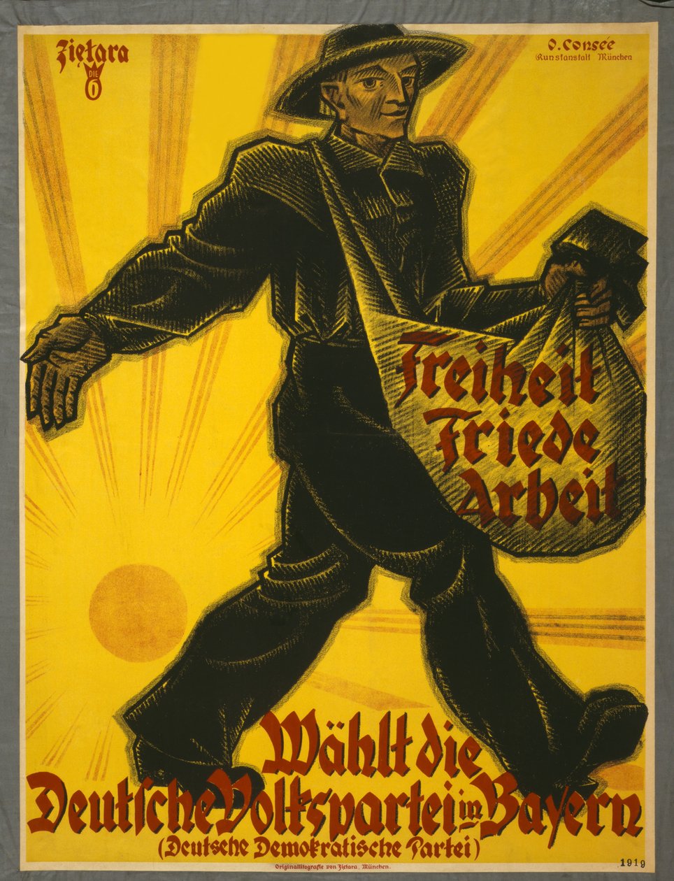 Det tyske demokratiske partis valgplakat 