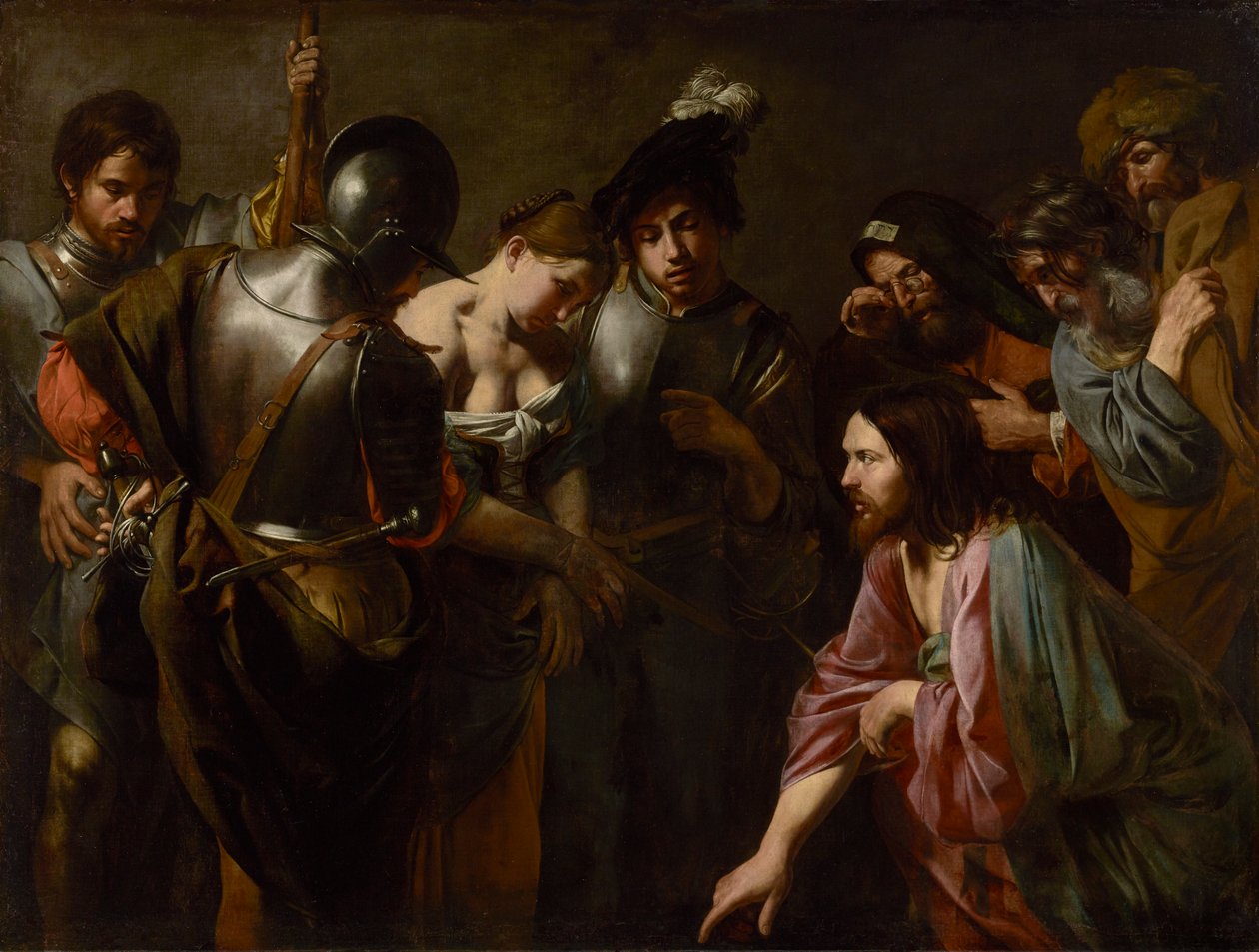 Kristus og ægteskabsbruden, ca. 1620 af Valentin de Boulogne