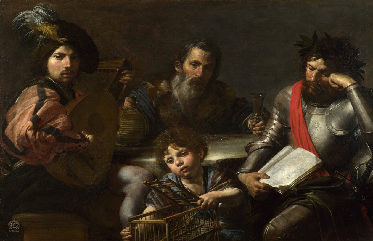 Menneskets fire aldre af Valentin de Boulogne
