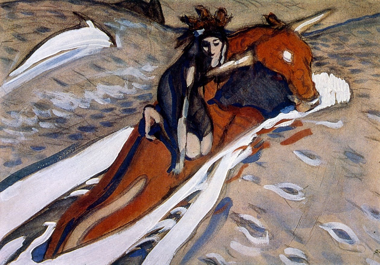 Bortførelse af Europa 1910 af Valentin Serov af Valentin Aleksandrovich Serov