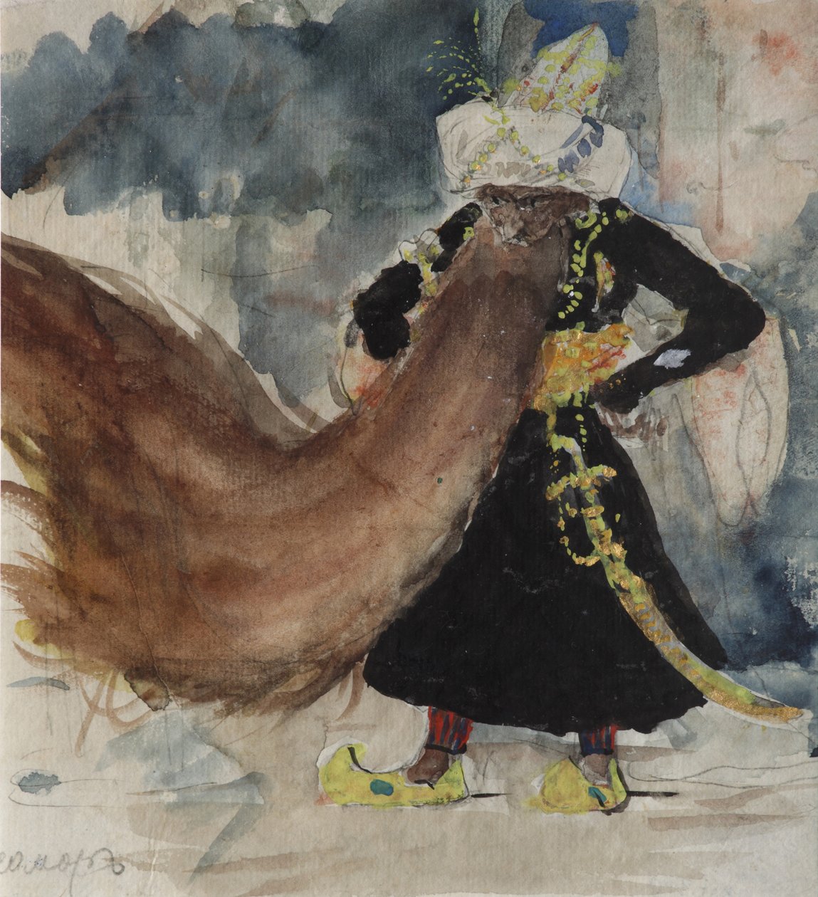 Chernomor. Kostumedesign til operaen Ruslan og Lyudmila af M. Glinka af Valentin Aleksandrovich Serov