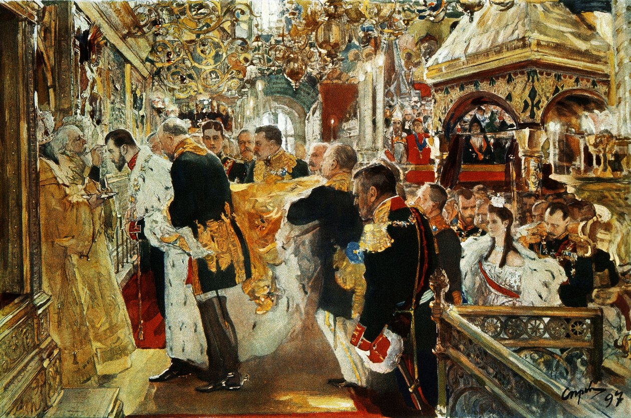 Kroning af kejser (zar) Nikolaj II af Rusland i 1894 af Valentin Serov (19. januar af Valentin Aleksandrovich Serov