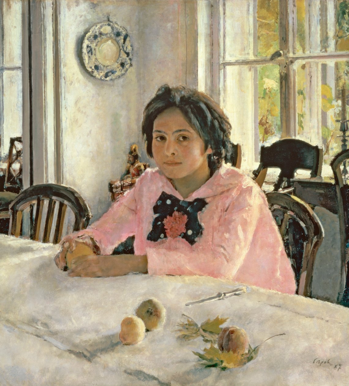 Pige med ferskner af Valentin Aleksandrovich Serov