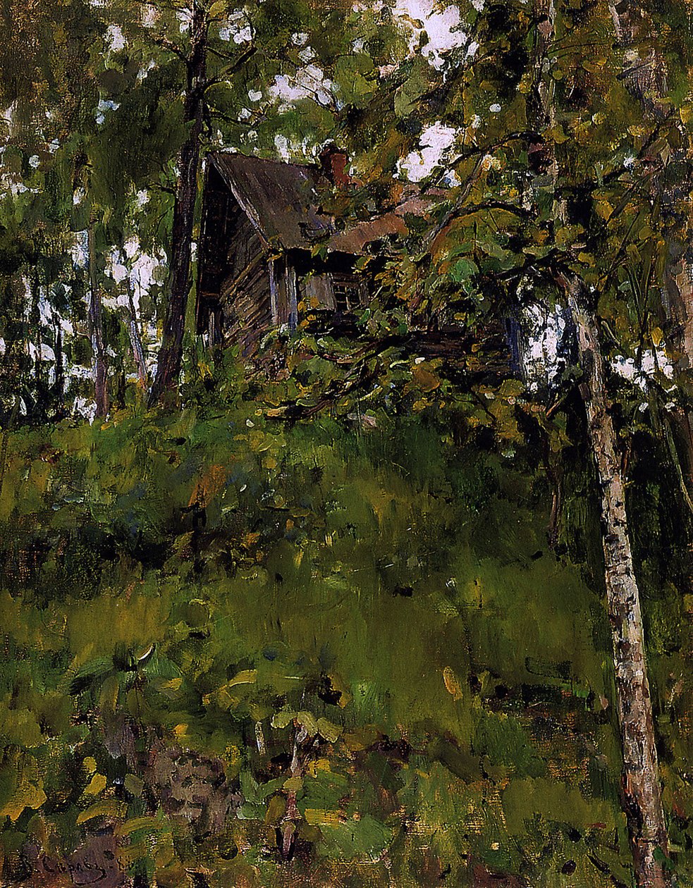 Gammelt badehus i Domotkanovo, 1888 af Valentin Aleksandrovich Serov