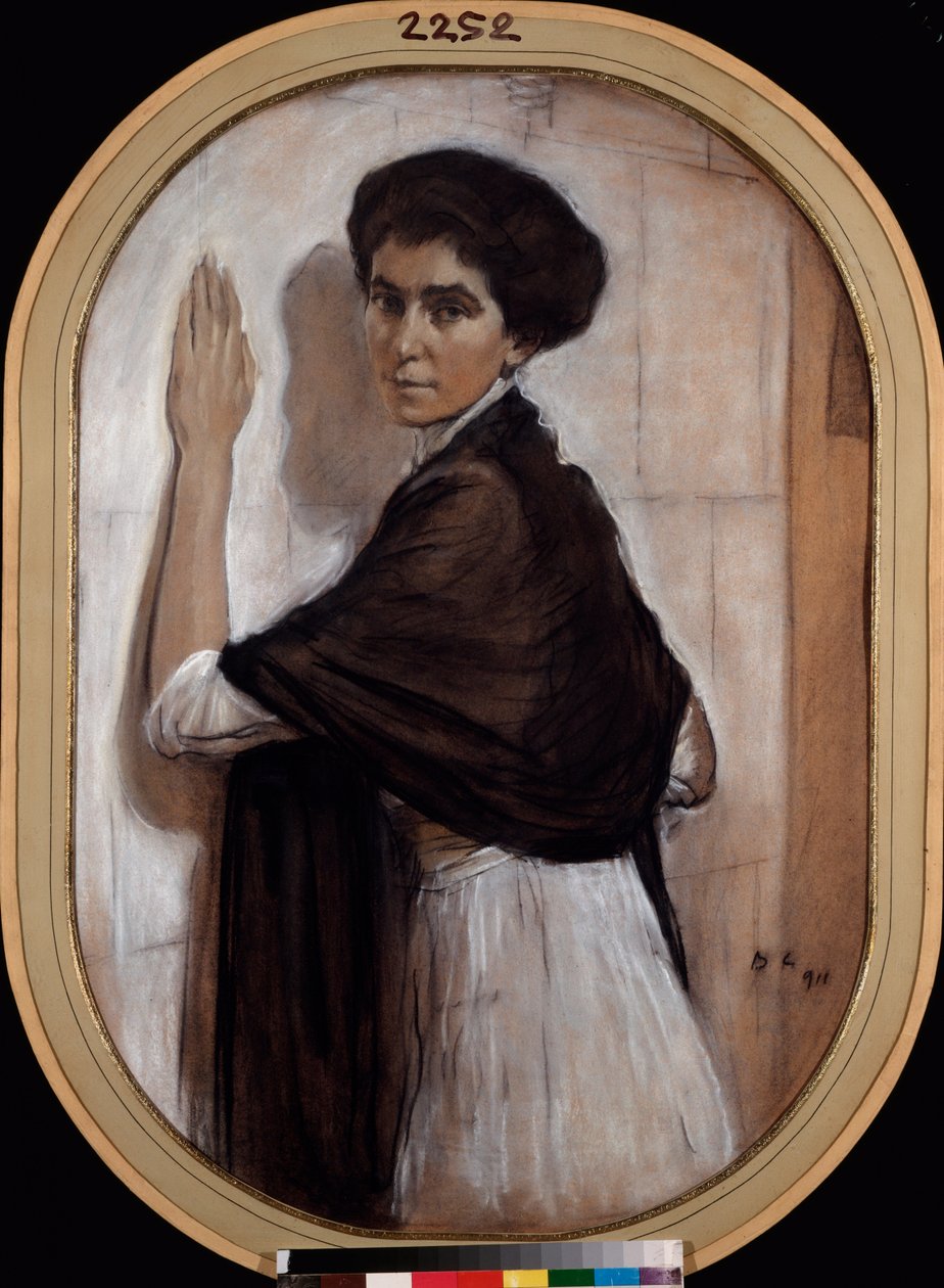 Portræt af grevinde Sofia Olsuphyeva. Værk af Valentin Alexandrovich Serov (1865-1911), pastel og sangvin på pap af Valentin Aleksandrovich Serov