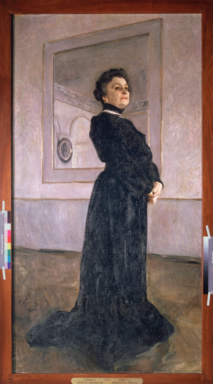 Portræt af skuespillerinden Maria Yermolova (1853-1928). Maleri af Valentin Alexandrovich Serov (1865-1911), olie på lærred af Valentin Aleksandrovich Serov