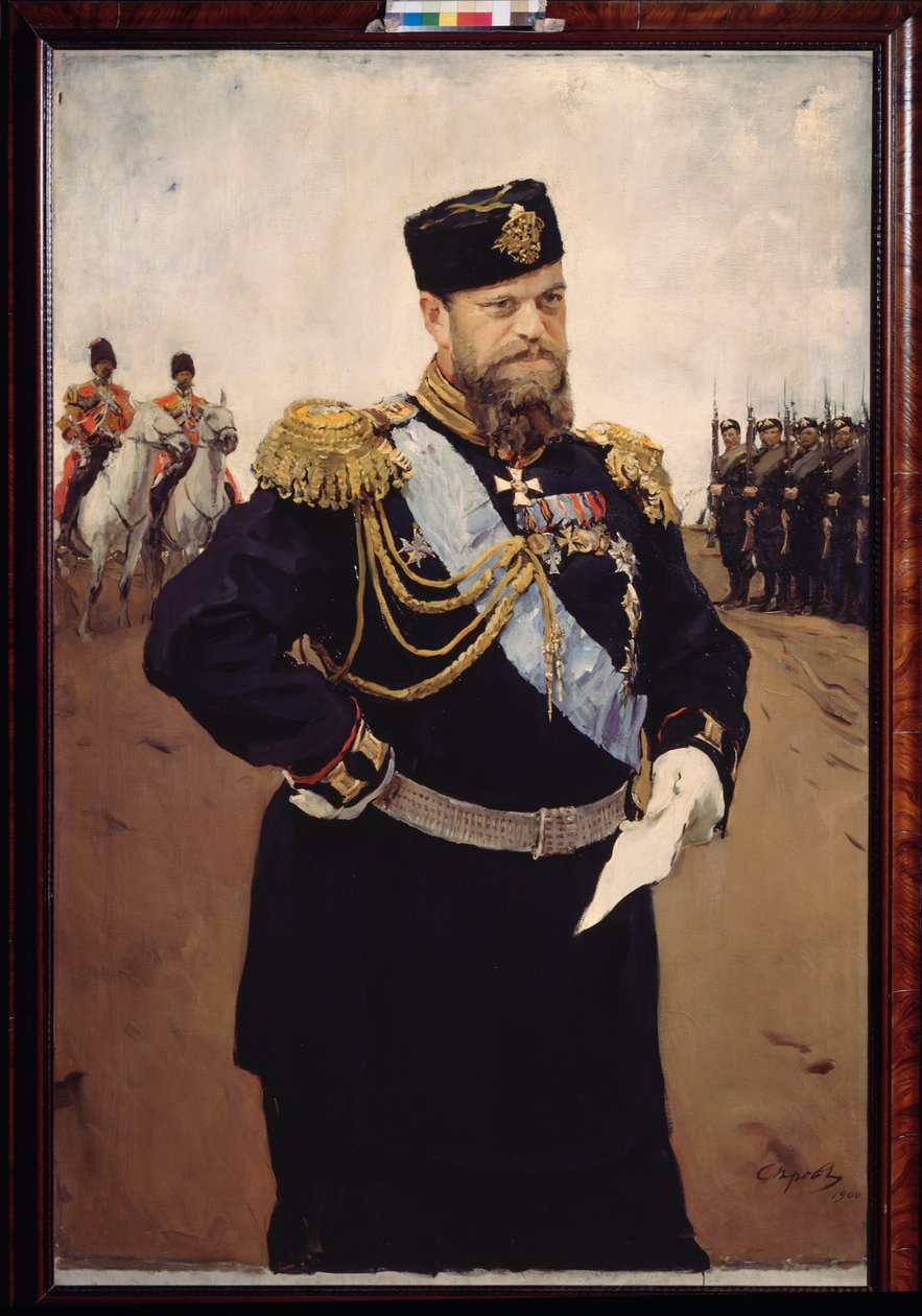 Portræt af kejser Alexander III (1845-1894). Maleri af Valentin Alexandrovich Serov (1865-1911), olie på lærred af Valentin Aleksandrovich Serov