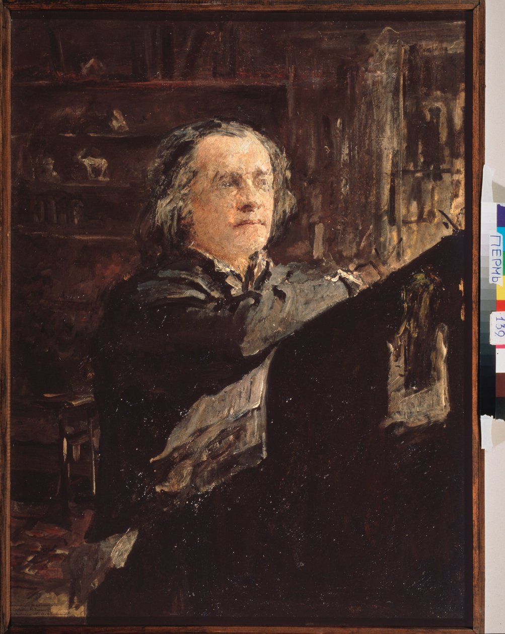 Portræt af den russiske komponist Alexander Serov (1820-1871). Maleri af Valentin Alexandrovich Serov (1865-1911), olie på lærred af Valentin Aleksandrovich Serov