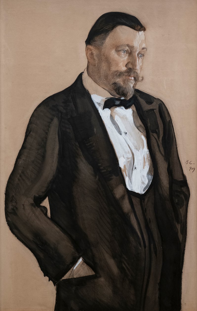 Portræt af Alexey Vikulovich Morozov af Valentin Aleksandrovich Serov