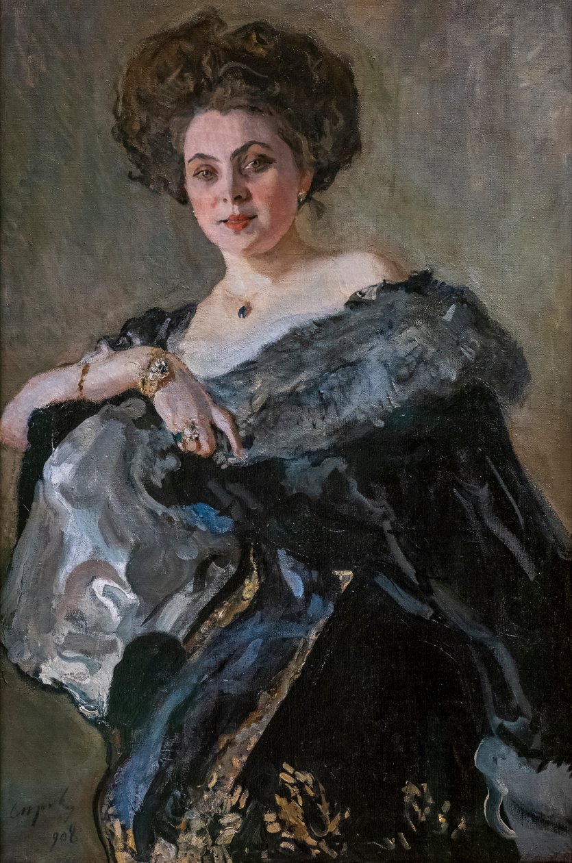 Portræt af Evdokia Sergeevna Morozova af Valentin Aleksandrovich Serov
