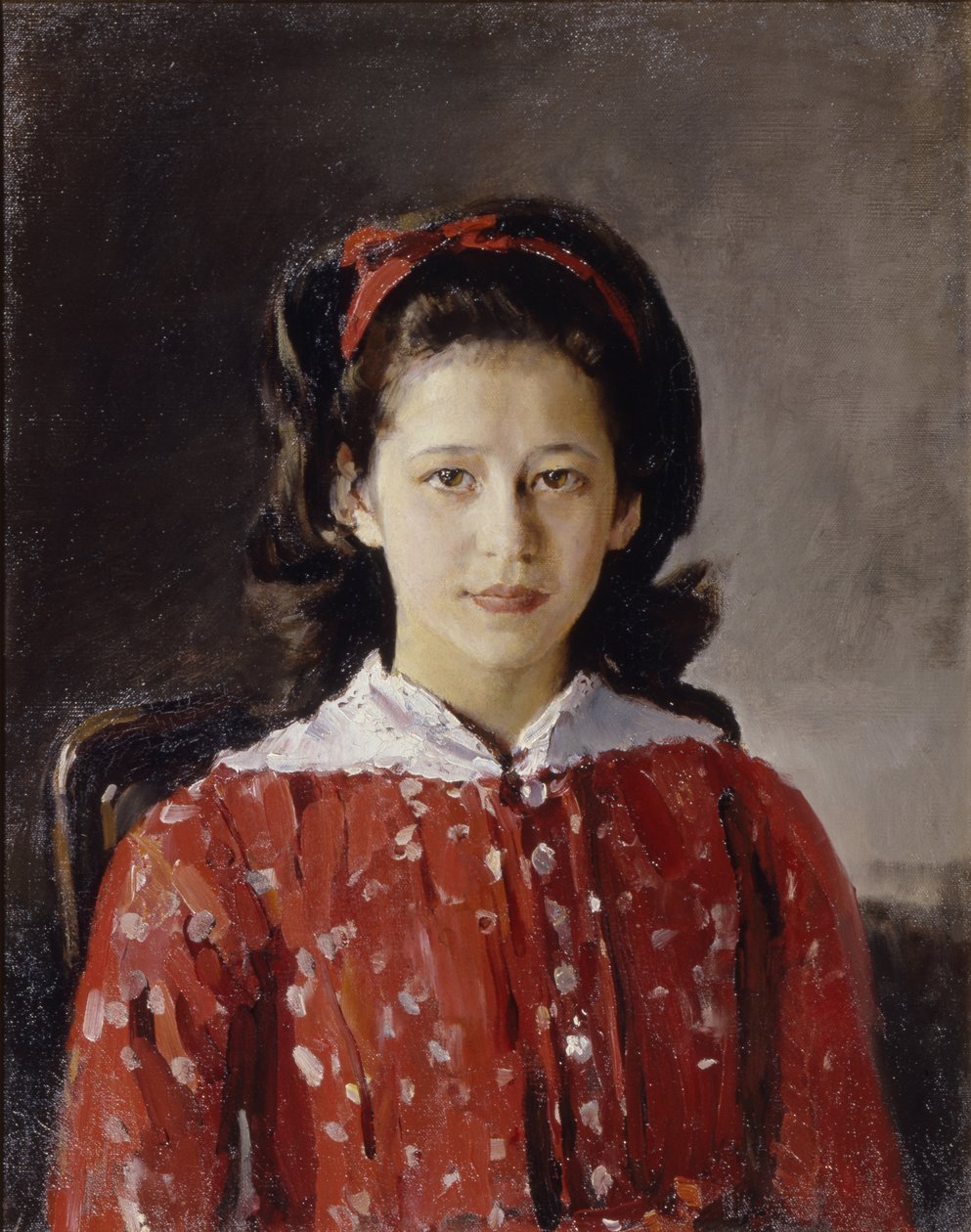 Portræt af Lyudmila Anatolyevna Mamontova 1874-1937, 1884 af Valentin Aleksandrovich Serov