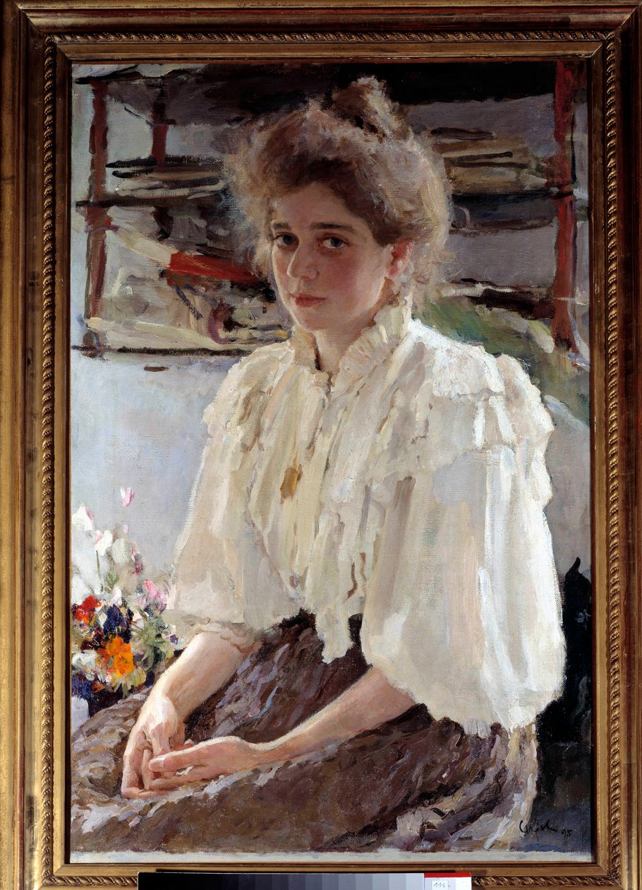 Portræt af Madame Lwoff (1864-1955), født Maria Yakovlena Simonovich, kusine til kunstneren af Valentin Aleksandrovich Serov