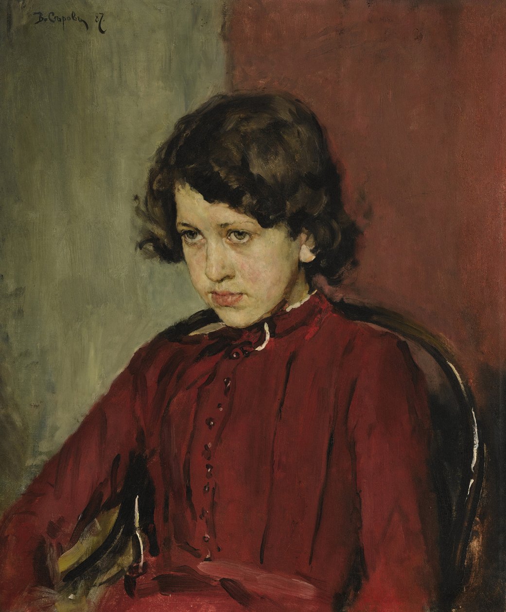 Portræt af Praskovya Anatolievna Mamontova, 1887 af Valentin Aleksandrovich Serov