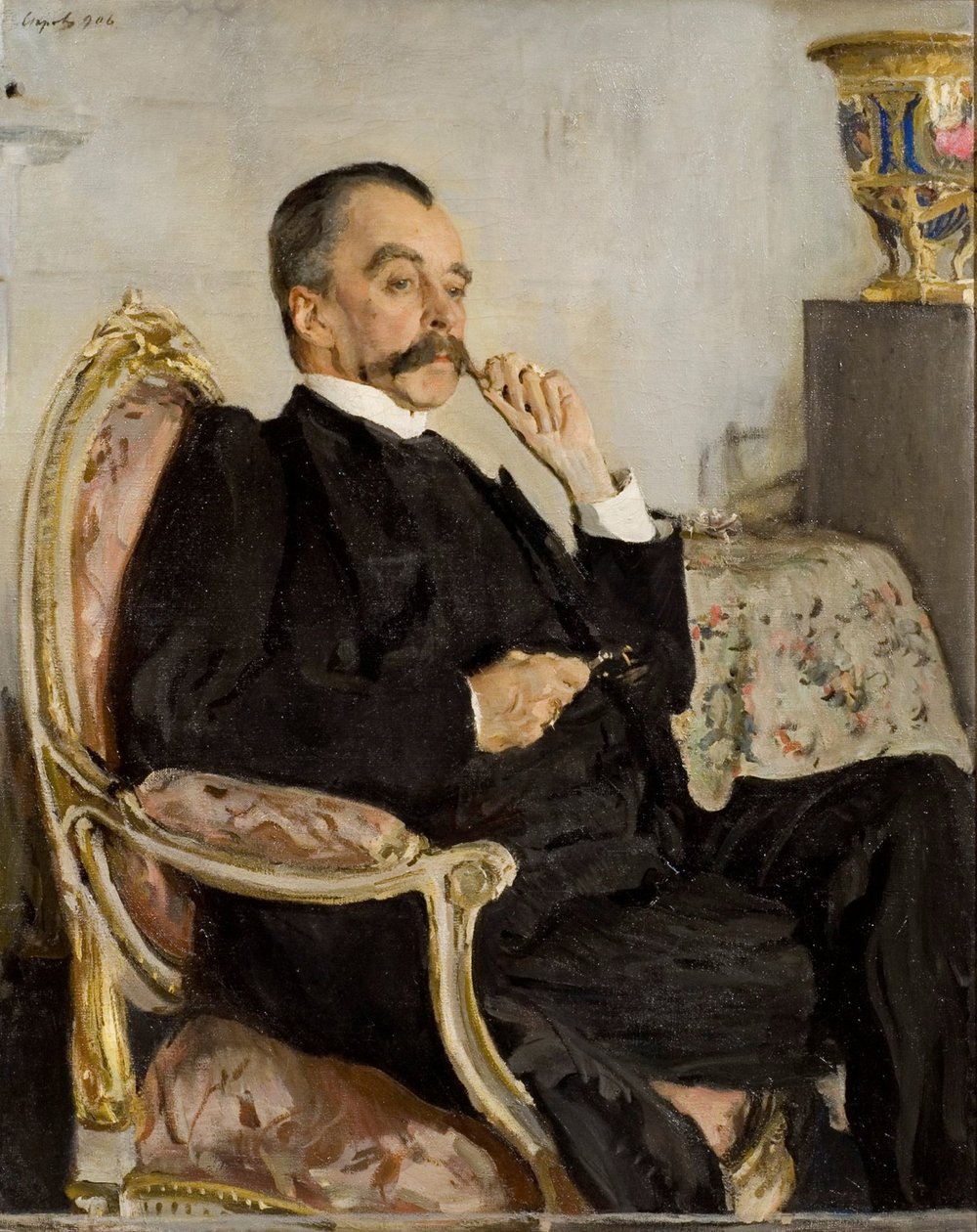 Portræt af Prins Vladimir Mikhaylovich Golitsyn 1847-1932, 1906. af Valentin Aleksandrovich Serov