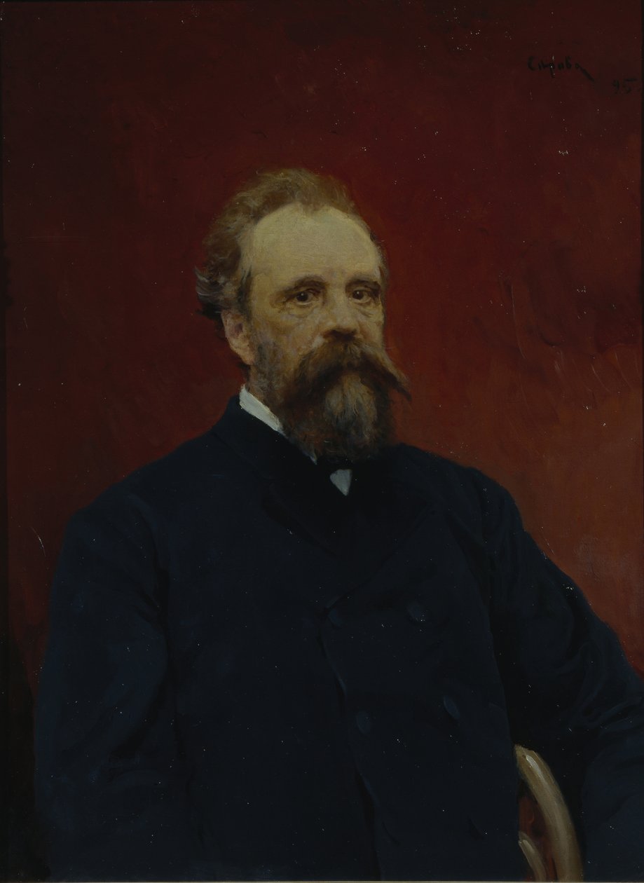 Portræt af Sergei Mikhailovich Tretyakov 1834-1892, 1895 af Valentin Aleksandrovich Serov