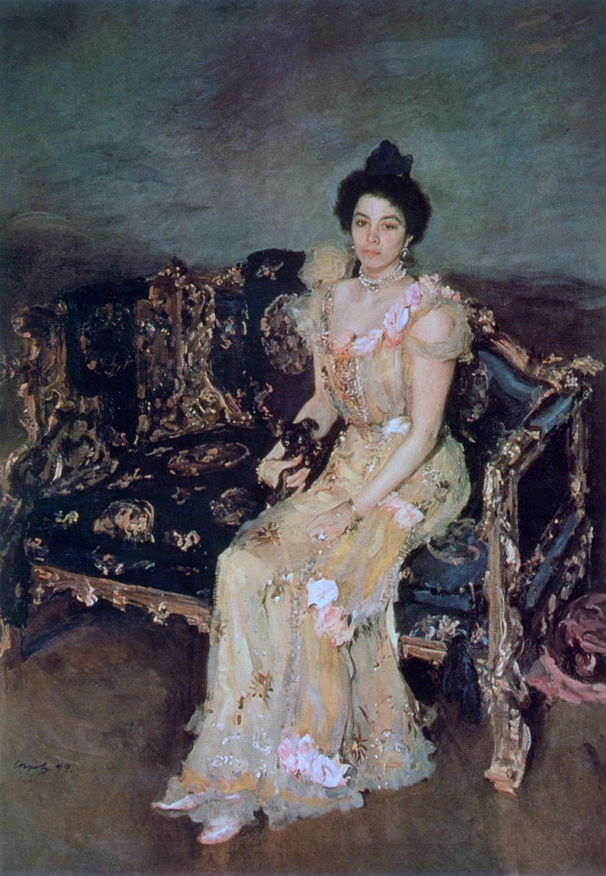 Portræt af Sofia Mikhailovna Botkina, 1899. af Valentin Aleksandrovich Serov
