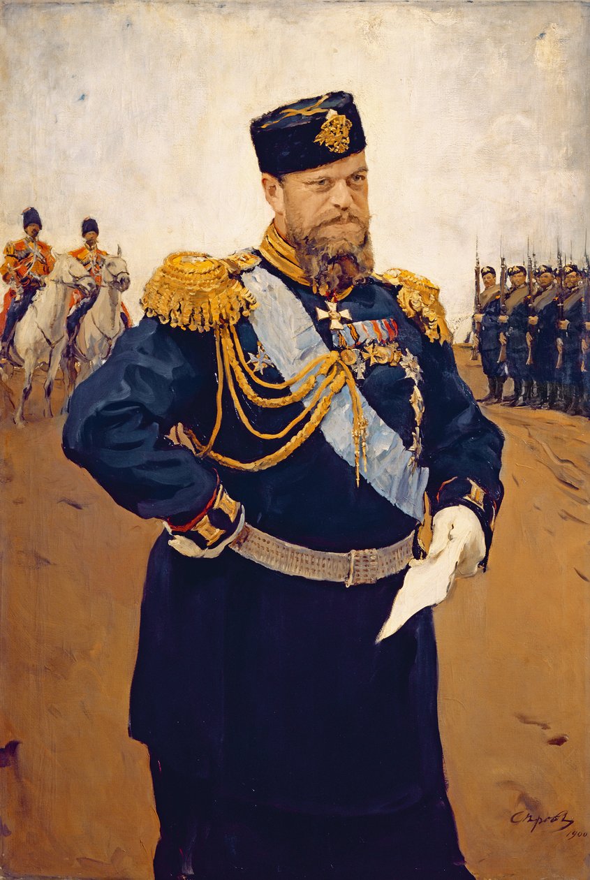 Portræt af zar Alexander III, 1900 af Valentin Aleksandrovich Serov