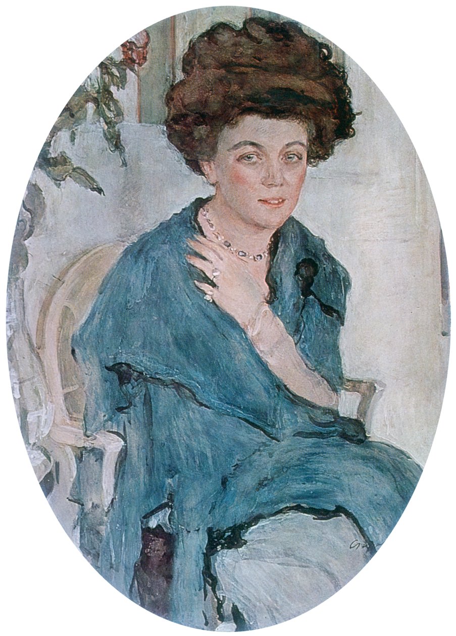 Portræt OP Elena Olive, af Valentin Aleksandrovich Serov