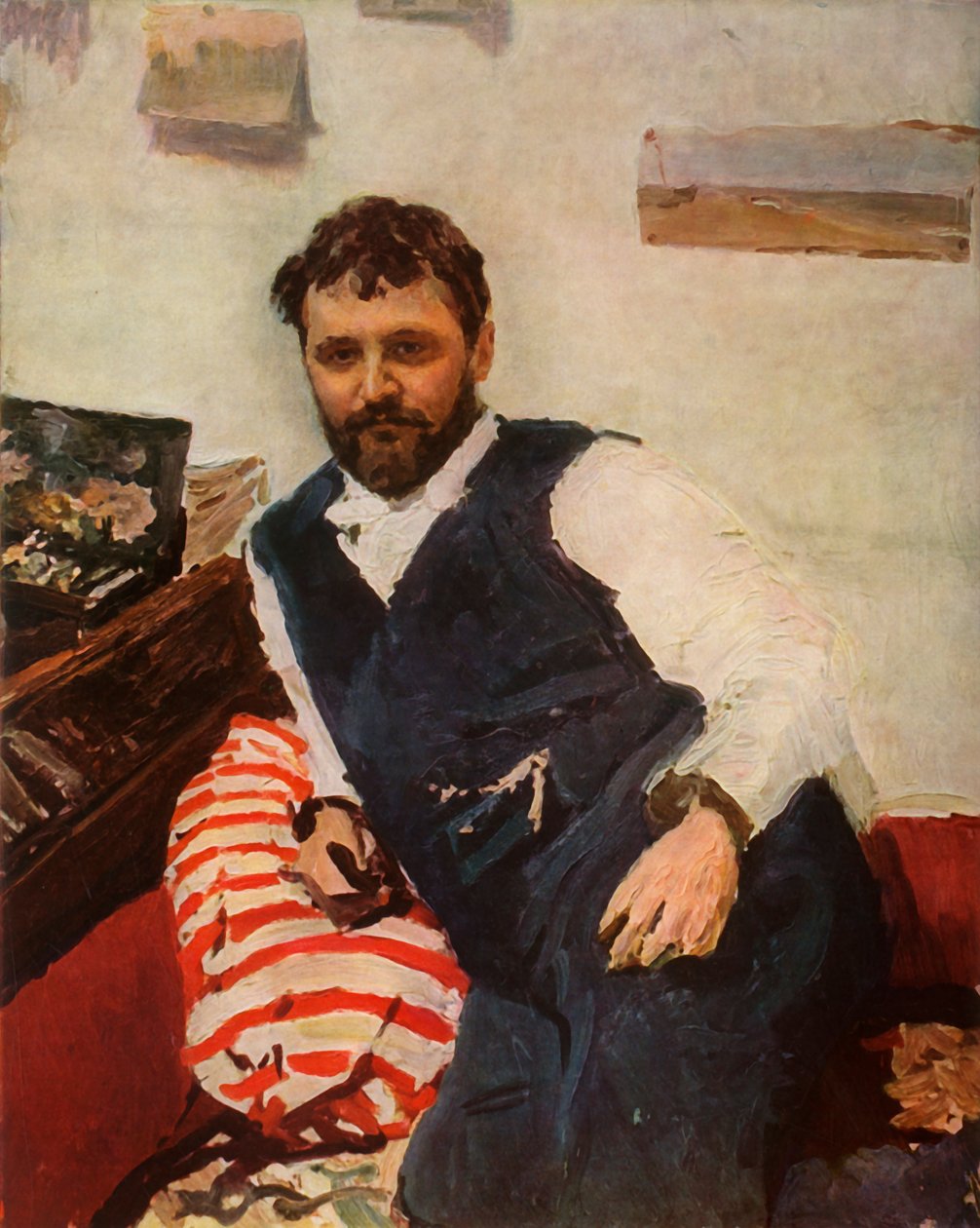 Portræt af maleren Constantin Alexandreyevich Korovin, 1891, 1965. af Valentin Aleksandrovich Serov
